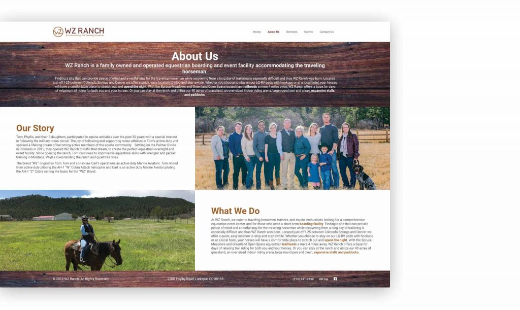 WZ Ranch Website | Blakely + CompanyBlakely + Company